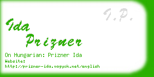 ida prizner business card